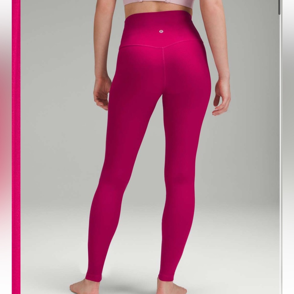 LULULEMON ALIGN HR LEGGINGS 28” in WILD BERRY (WLDB) SZ 8 NWT - Picture 4 of 14